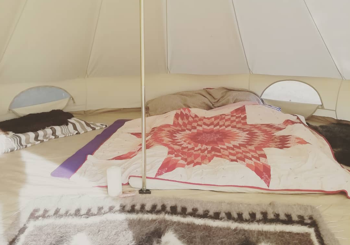 Lovemaking Temple while camping with kids